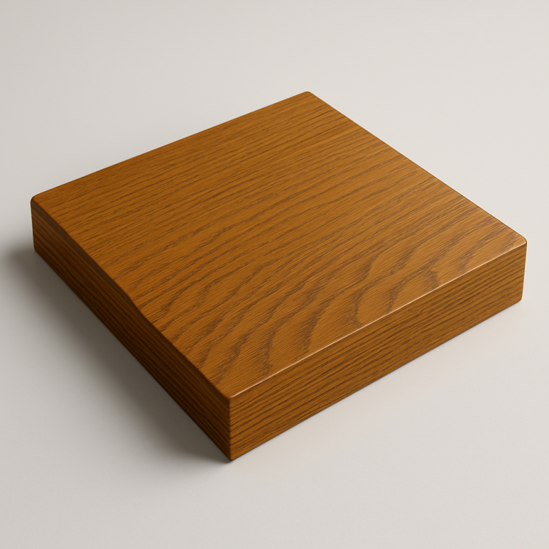 Столешница шпон дуба на основе ВЛАГОСТОЙКОГО МДФ (квадратная)