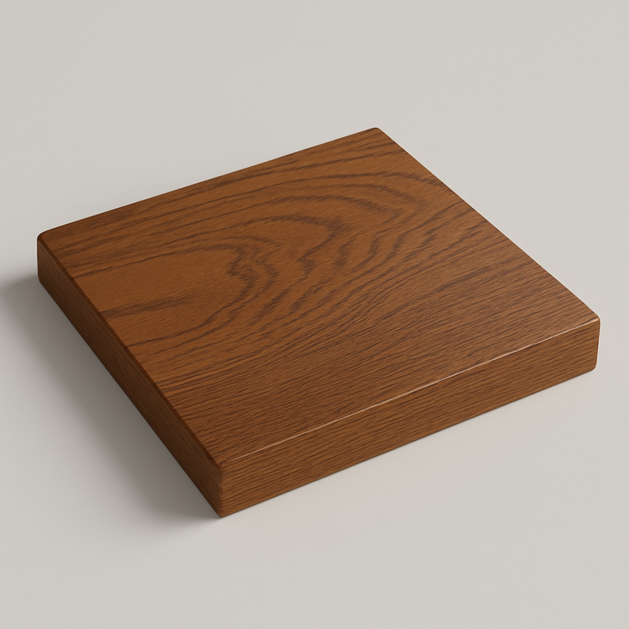 Столешница шпон дуба на основе ВЛАГОСТОЙКОГО МДФ (квадратная)