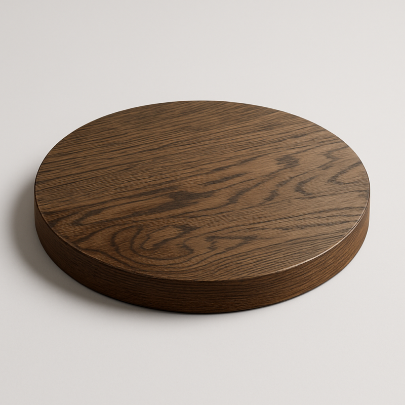 Столешница шпон дуба на основе ВЛАГОСТОЙКОГО МДФ (круглая)